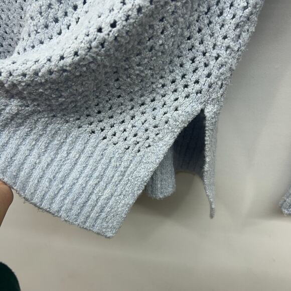 Aerie Baby Blue V-Neck Cozy Pullover Oversized Knit Sweater Small - Picture 5 of 7